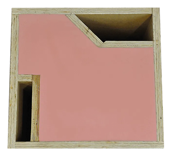 Cured first half of the mold